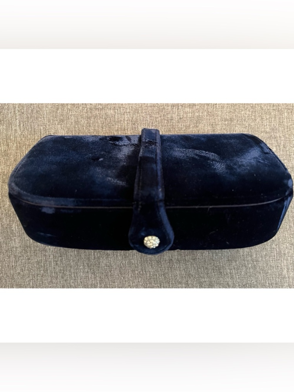 Vintage Velvet Navy Clutch Handbag by Gary